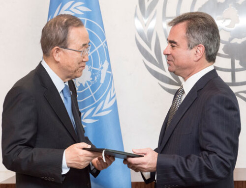 Embajador Jorge Skinner-Klee Arenales presenta sus Cartas Credenciales al Secretario General de Naciones Unidas
